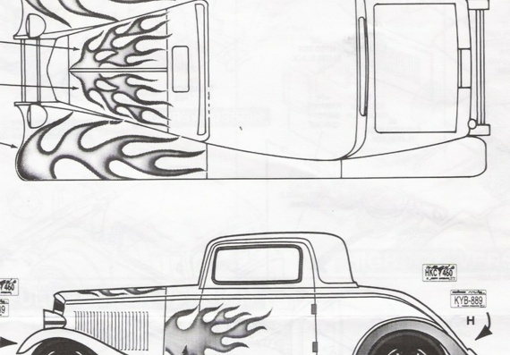 Ford Coupe (1932) (Ford Coupet (1932)) are drawings of the car